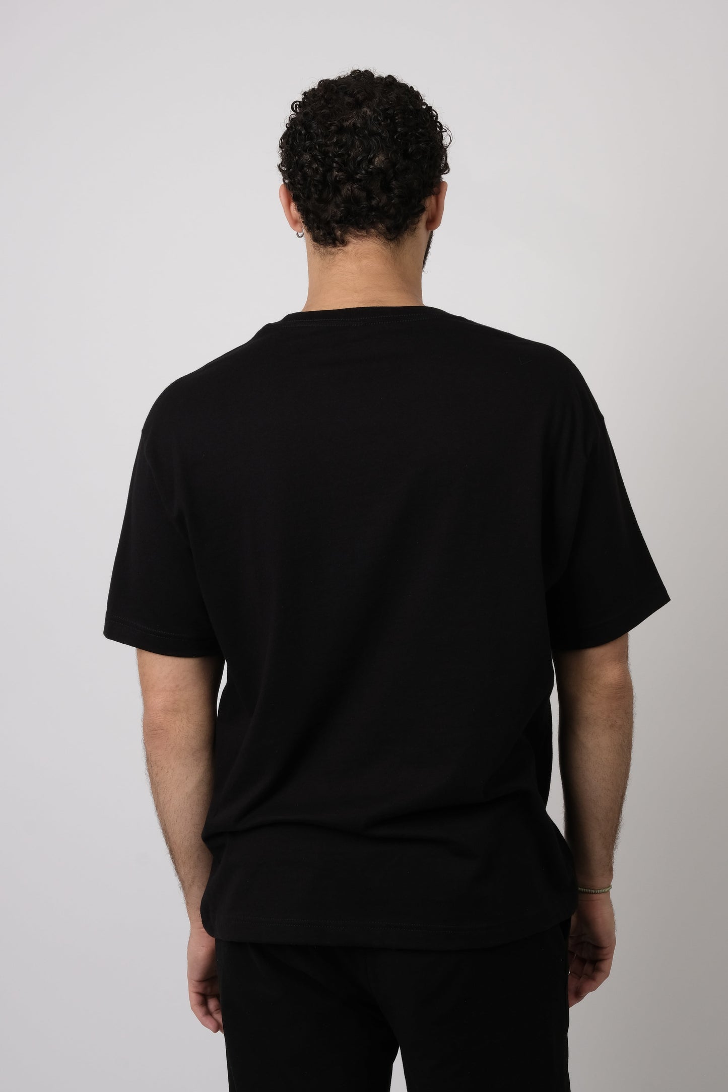 Embroidered Balloon Cotton Tee Black