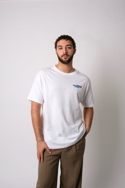 3D Balloon Print Cotton Tee White