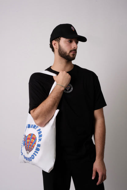 3D Balloon Print Tote Bag White