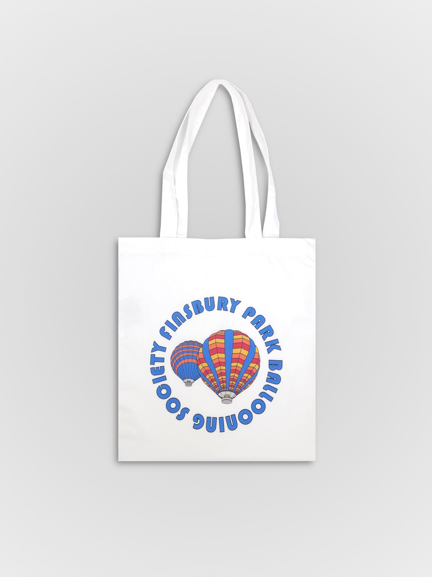 3D Balloon Print Tote Bag White