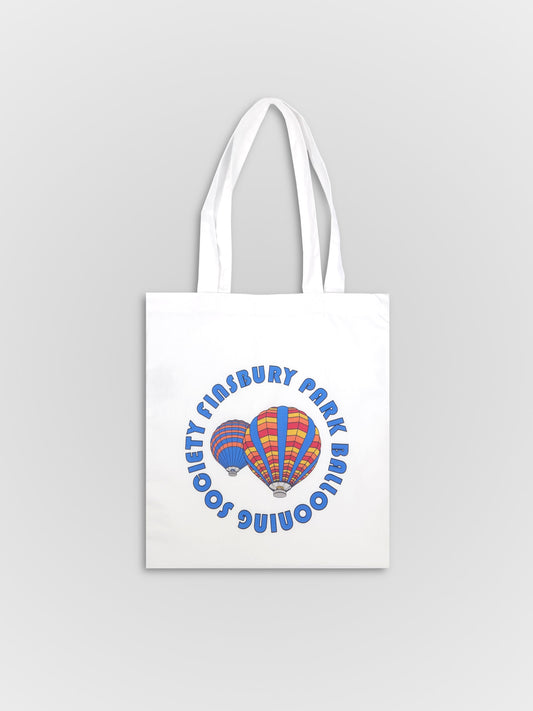 3D Balloon Print Tote Bag White