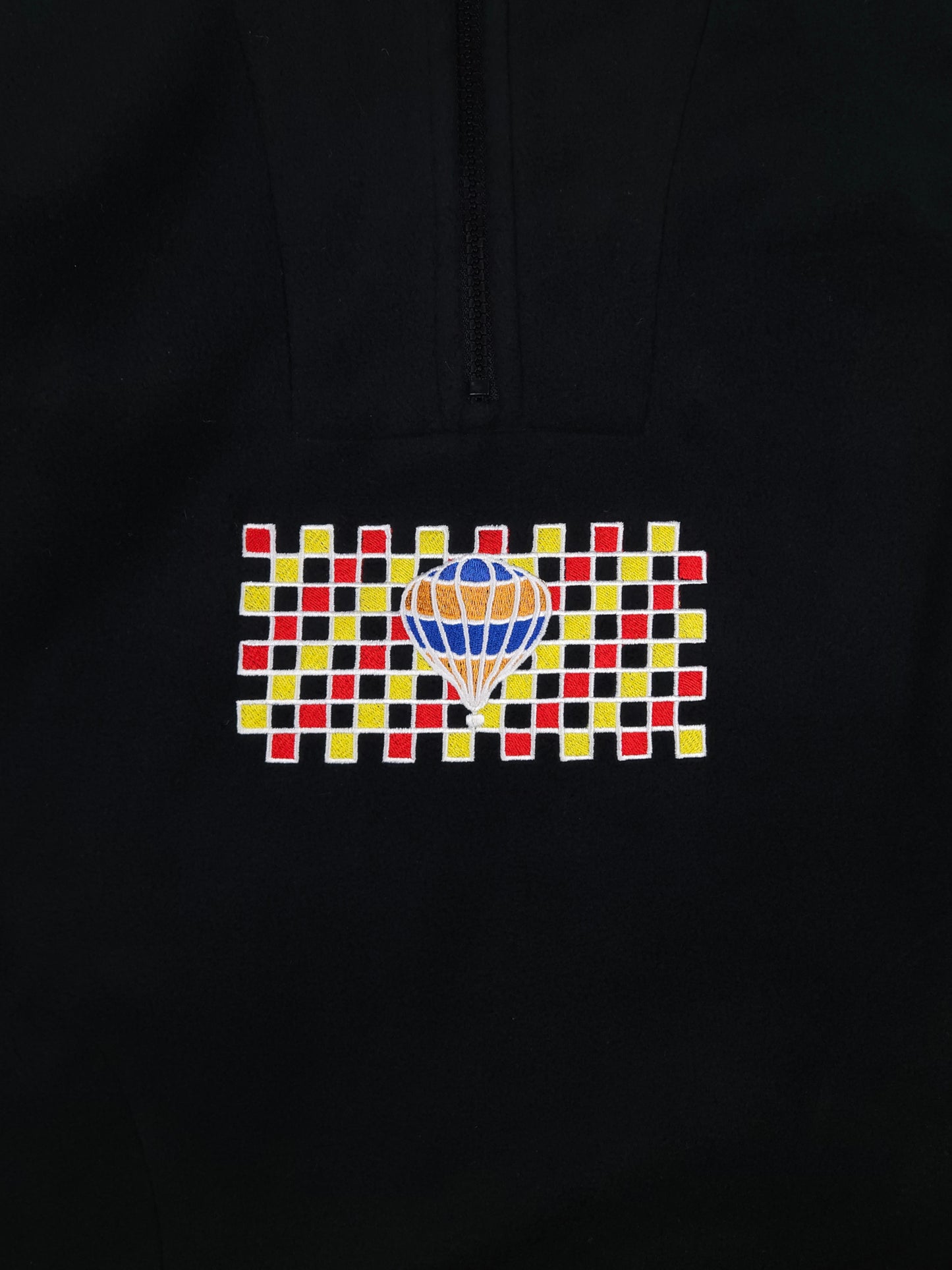 Mosaic Quarter ZIp Fleece - Black