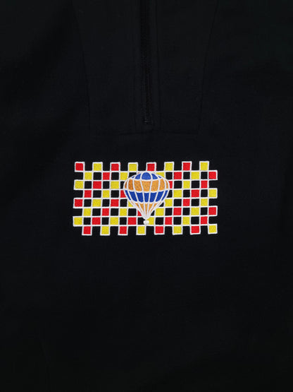 Mosaic Quarter ZIp Fleece - Black
