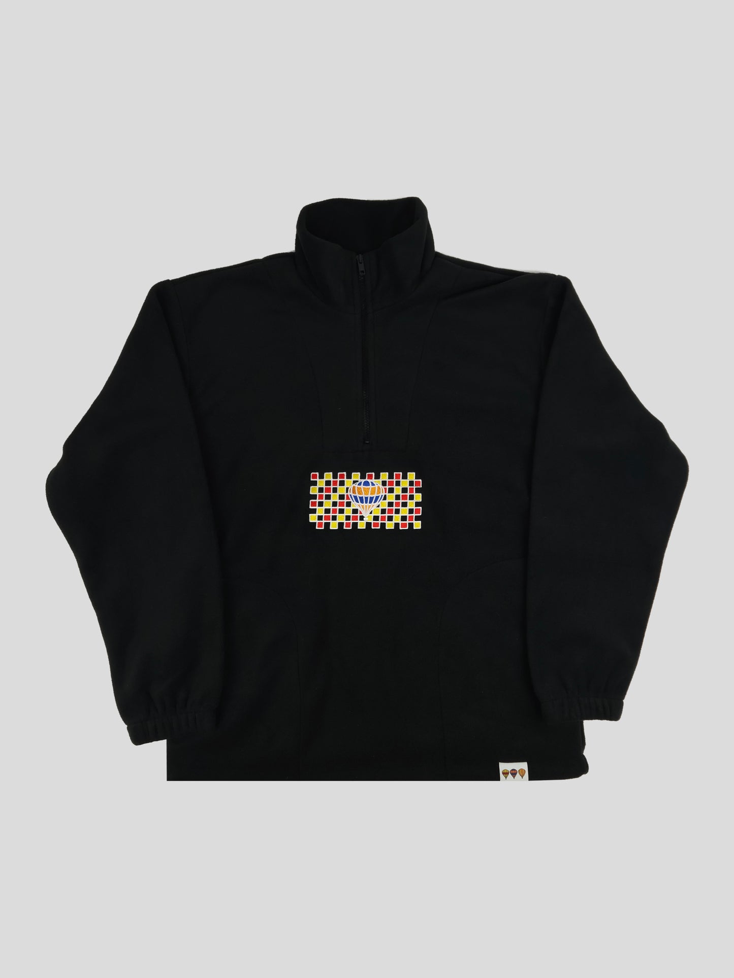 Mosaic Quarter ZIp Fleece - Black