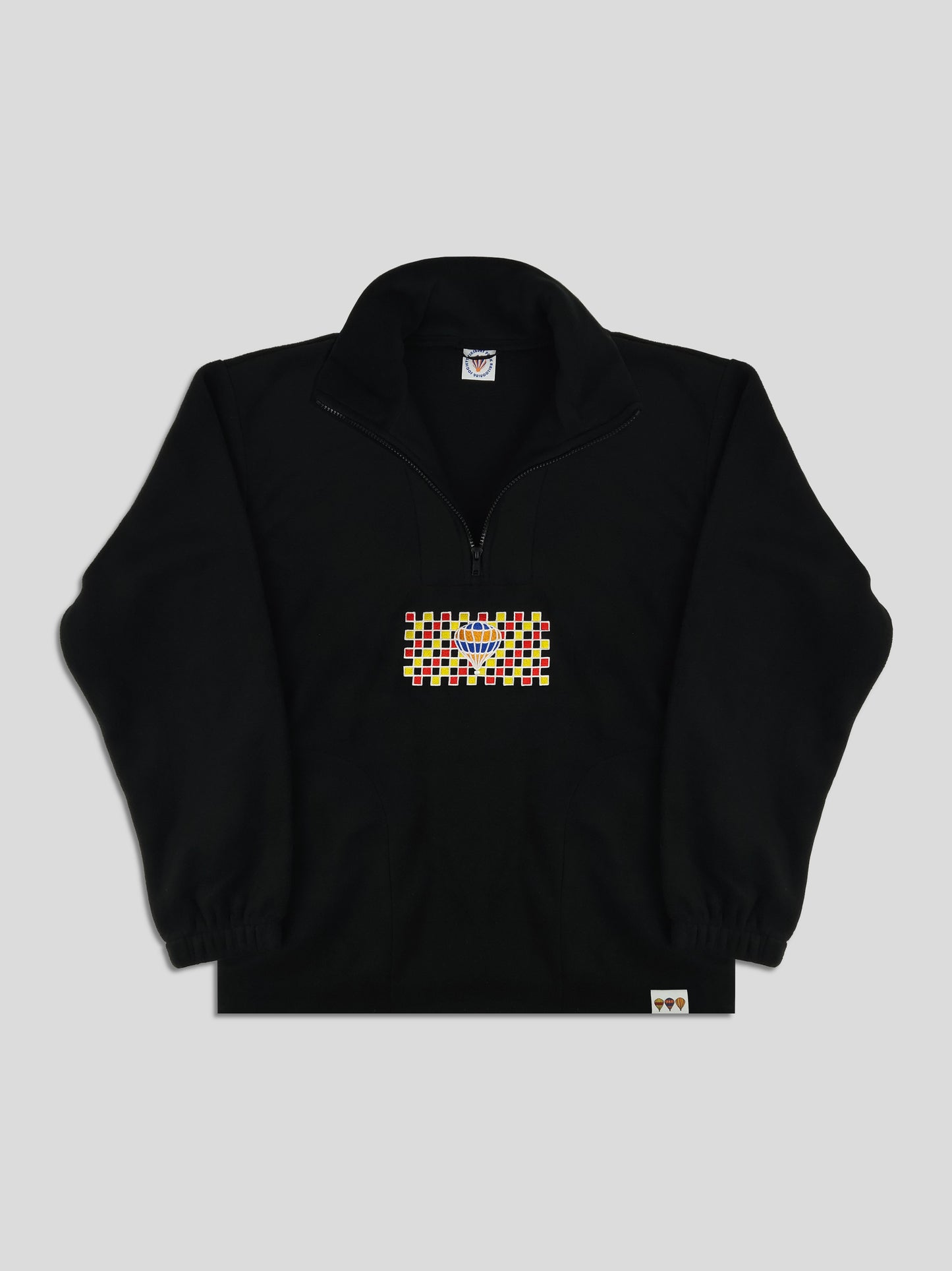 Mosaic Quarter ZIp Fleece - Black