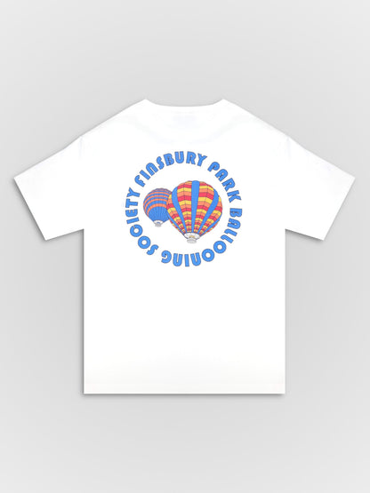 3D Balloon Print Cotton Tee White